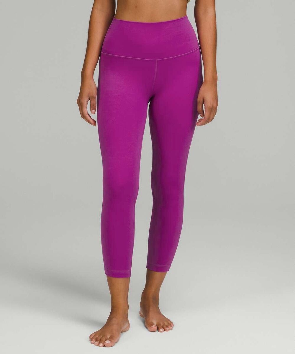 lululemon Align High Rise Crop 23" Size 4 Vivid Plum Purple Nulu Leggings